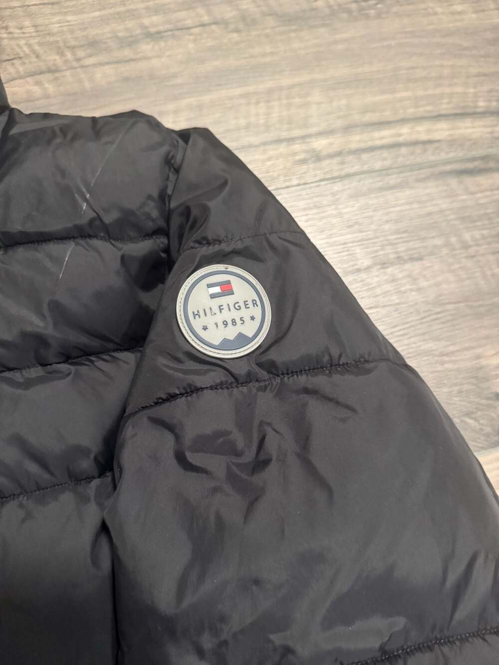 Tommy Hilfiger Men's Dark Blue Padded Full Zip Coat Jacket Size L - Picture 2 of 6